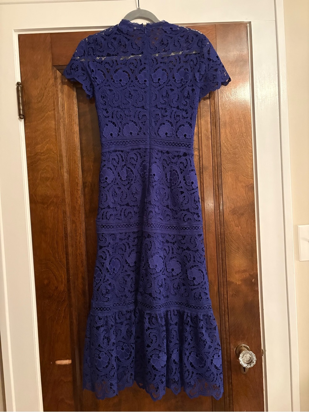 Antonio Melanie Royal Blue Lace Midi Dress - Picture 3 of 3